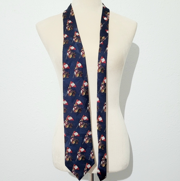 Vintage Tabasco Brand Novelty Silk Tie Chili Peppers Golf Bag Pattern 100% Silk - Picture 3 of 5